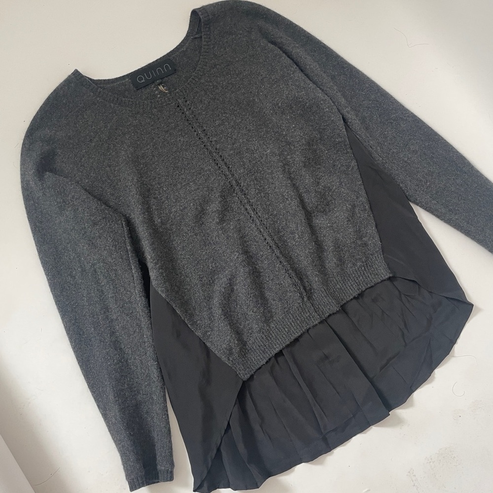 QUINN Cashmere Silk Long Sleeve Sweater